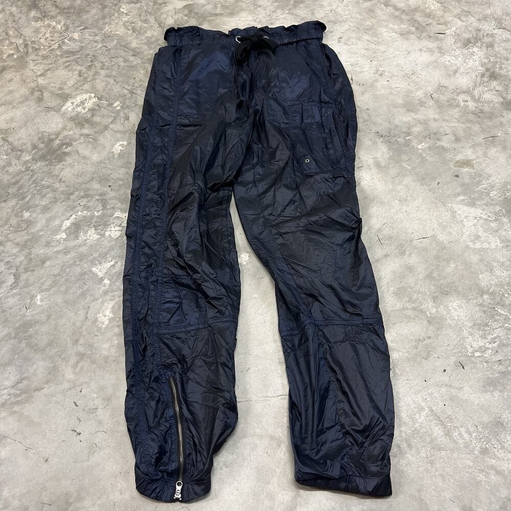 Free People Movement Future High Waist Rain Windbreaker Jogger Blue Womens Small